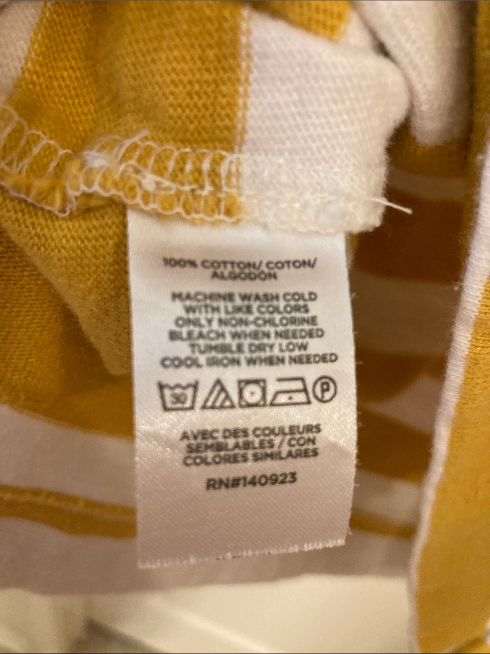 LOFT Yellow and White Striped Short Sleeve Tee - Picture 7 of 10